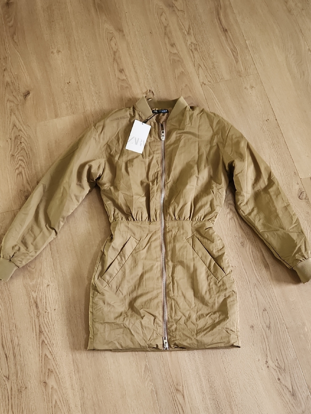 NWT Zara Utility Zip-Up Waist-Cinch Jacket